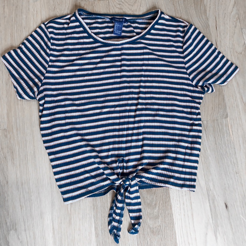 striped cropped top